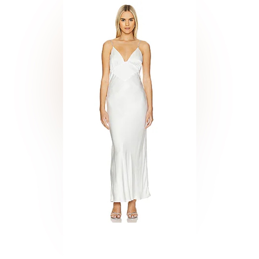 CAPRI DIAMONTE SLIP DRESS IN ORCHID WHITE